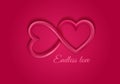 Red endless love symbol. Royalty Free Stock Photo