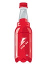 red energy drink bottle