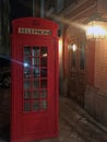 Red English telephone booth Royalty Free Stock Photo