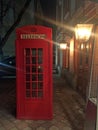 Red English telephone booth Royalty Free Stock Photo