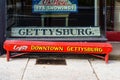 Red Enjoy Downtown Gettysburg Bench