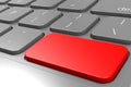 Red enter button on black computer keyboard Royalty Free Stock Photo