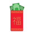 Red envelope. Angpao icon on white background