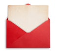 Red envelope with card.