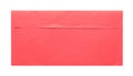 Red envelope isolated on white, top view. Mockup for design Royalty Free Stock Photo