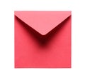 Red envelope isolated on white, top view. Mockup for design Royalty Free Stock Photo