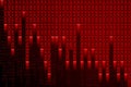 Red ERROR text rains across screen in binary glitch effect, symbolizing tech and system failure. Vector illustration.