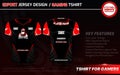 Red Esport Jersey combinated with Dark color