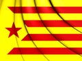 Red Estelada Flag, Catalonia.