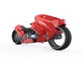 Red ev motorbike or electric bike