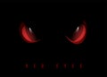Red Evil Eyes On Black Background