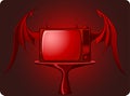 Red Evil retro TV Royalty Free Stock Photo