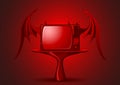 Red Evil retro TV Royalty Free Stock Photo