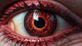 Super Realistic Octopus Eye: A Close Up 3d Image In The Style Of Dino Valls And Ben Goossens Royalty Free Stock Photo