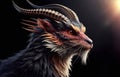 Red-Eyed Dragon - AI generated Illustration, realistic