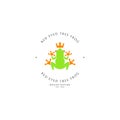 Red eyed tree frog. Logo template