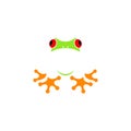 Red eyed tree frog. Logo 