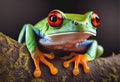 Red Eyed tree frog