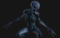 A Red eyes alien pose Royalty Free Stock Photo