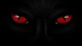 Red eyes black Panther on dark