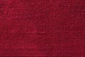 Red fabric of cloth texture background. Detail of textile material close-up Royalty Free Stock Photo