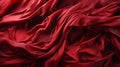 A red fabric draped over a red surface