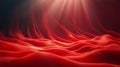 Red Fabric Drapery with Dramatic Lighting: Abstract Background Royalty Free Stock Photo