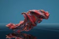 Red fabric. Flying cloth High resolution background. Royalty Free Stock Photo