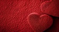 The red fabric hearts.AI generated image Royalty Free Stock Photo
