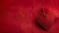 The Red Fabric Hearts.AI generated image Royalty Free Stock Photo