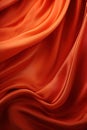 Red fabric organza background, texture waves, place for text