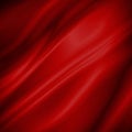 Red Fabric Texture Background With Copy Space