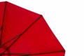 The red fabric umbrella is a beautiful design on a white background for design Royalty Free Stock Photo