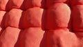 Red fabric upholstery. Furniture upholstery. Background of red fabric upholstery Royalty Free Stock Photo