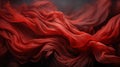 A red fabric in the wind