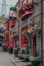 Red facade of the Anchor pub in Bankside, London, UK Royalty Free Stock Photo