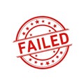 Red failed stamp icon isolated on transparent background Royalty Free Stock Photo