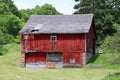 red farm barn barnyard harvest countryside rural old farming usa hayloft Royalty Free Stock Photo