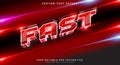 Red Fast editable text effect Template Royalty Free Stock Photo