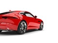 Red fast super sports car - side view