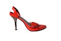 Red female shoe Royalty Free Stock Photo