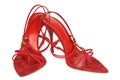 Red female shoes Royalty Free Stock Photo