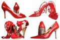 Red female shoes Royalty Free Stock Photo