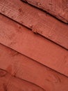 Red fence details of diagonal wood planks Royalty Free Stock Photo