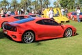 Red ferrari F360 challenge stradale side Royalty Free Stock Photo