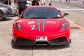 Red Ferrari F430 ready in pit