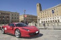 Red ferrari on the road