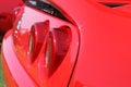 Red ferrari tail lamps Royalty Free Stock Photo
