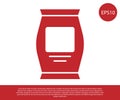 Red Fertilizer bag icon isolated on white background. Vector Royalty Free Stock Photo