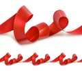 Red festive ribbon